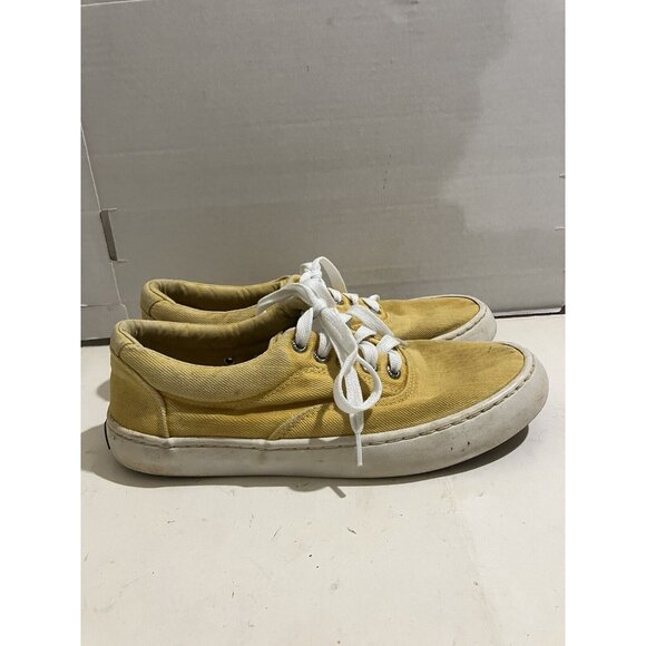 Sperry Top-Sider Mens Size 7 M Yellow Lace Up Canvas Sneakers shoes - Picture 5 of 8